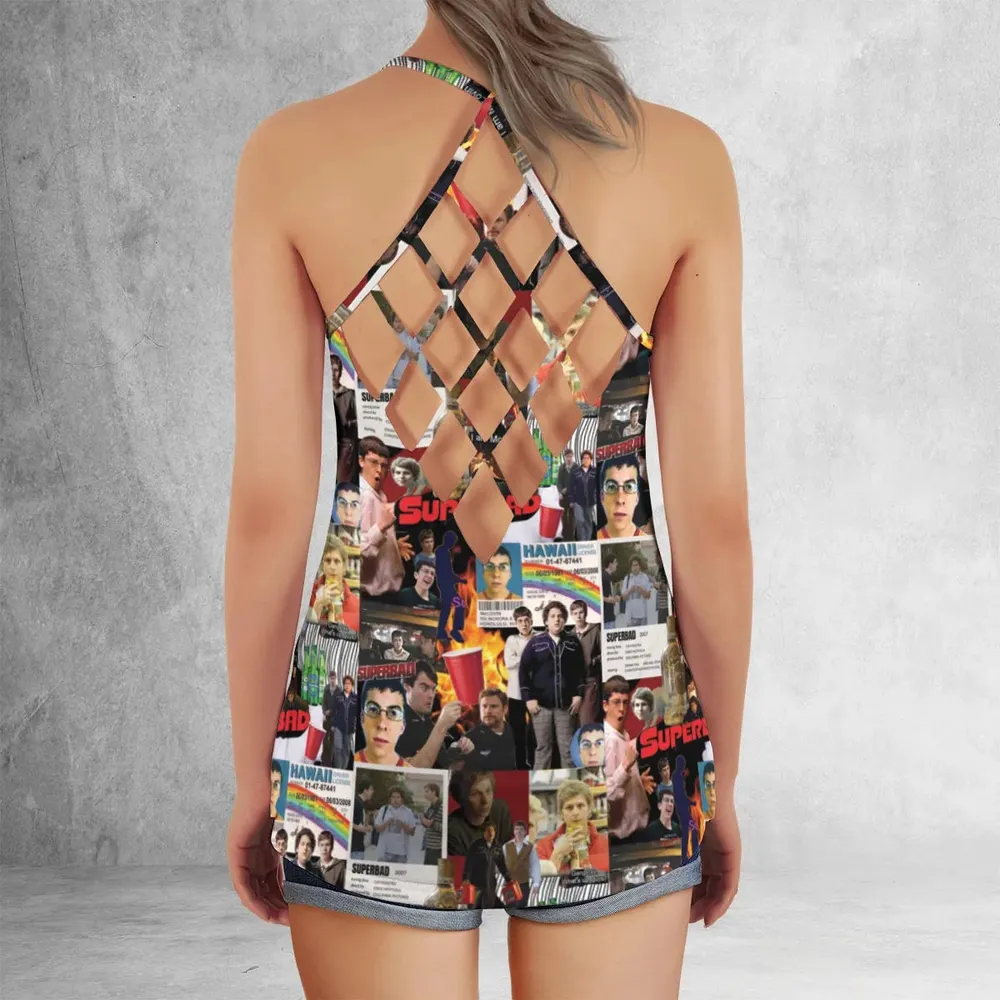 Seth Evan McLovin Superbad Criss Cross Tank Top - 3