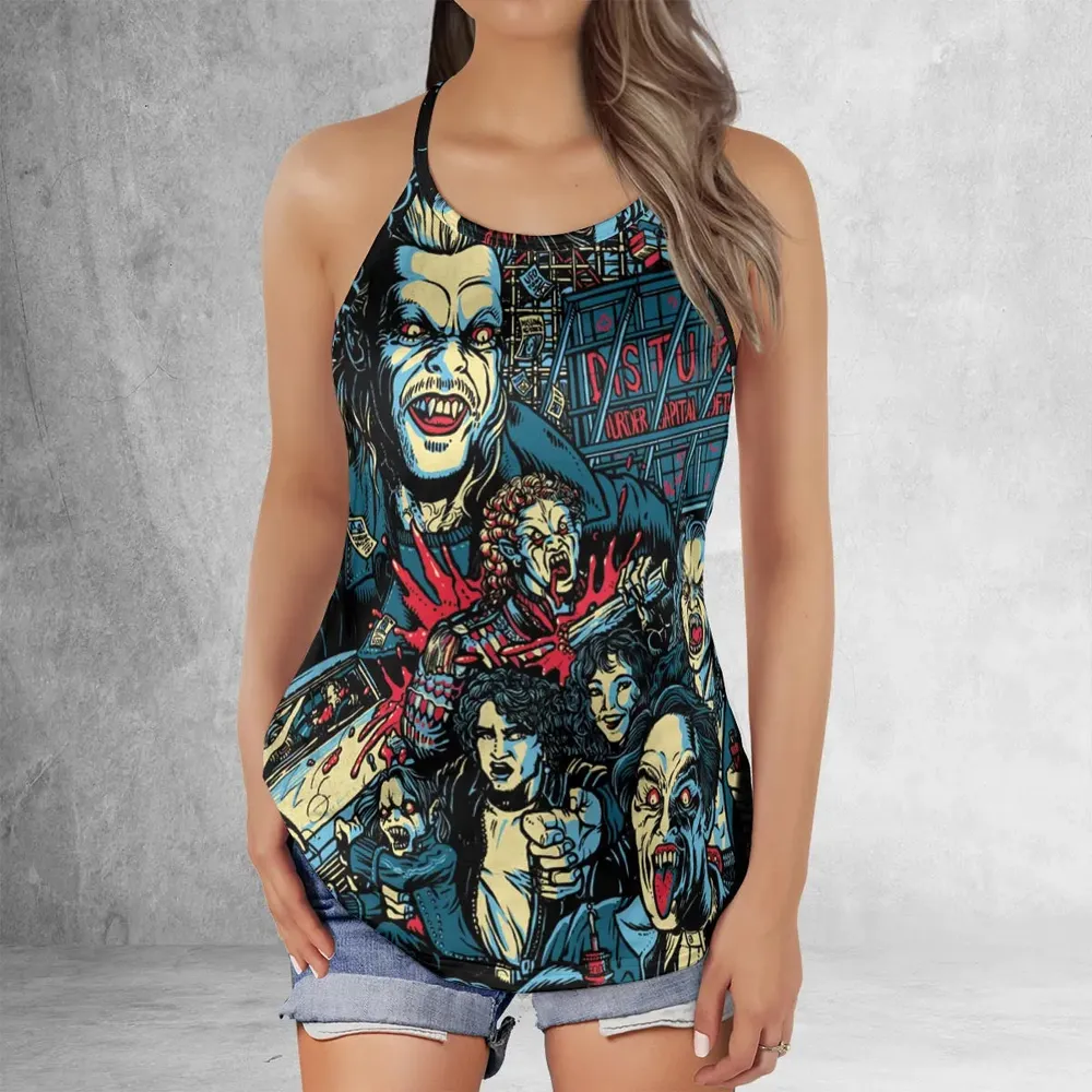 The Lost Boys Eighties Vampire Horror Criss Cross Tank Top - 2