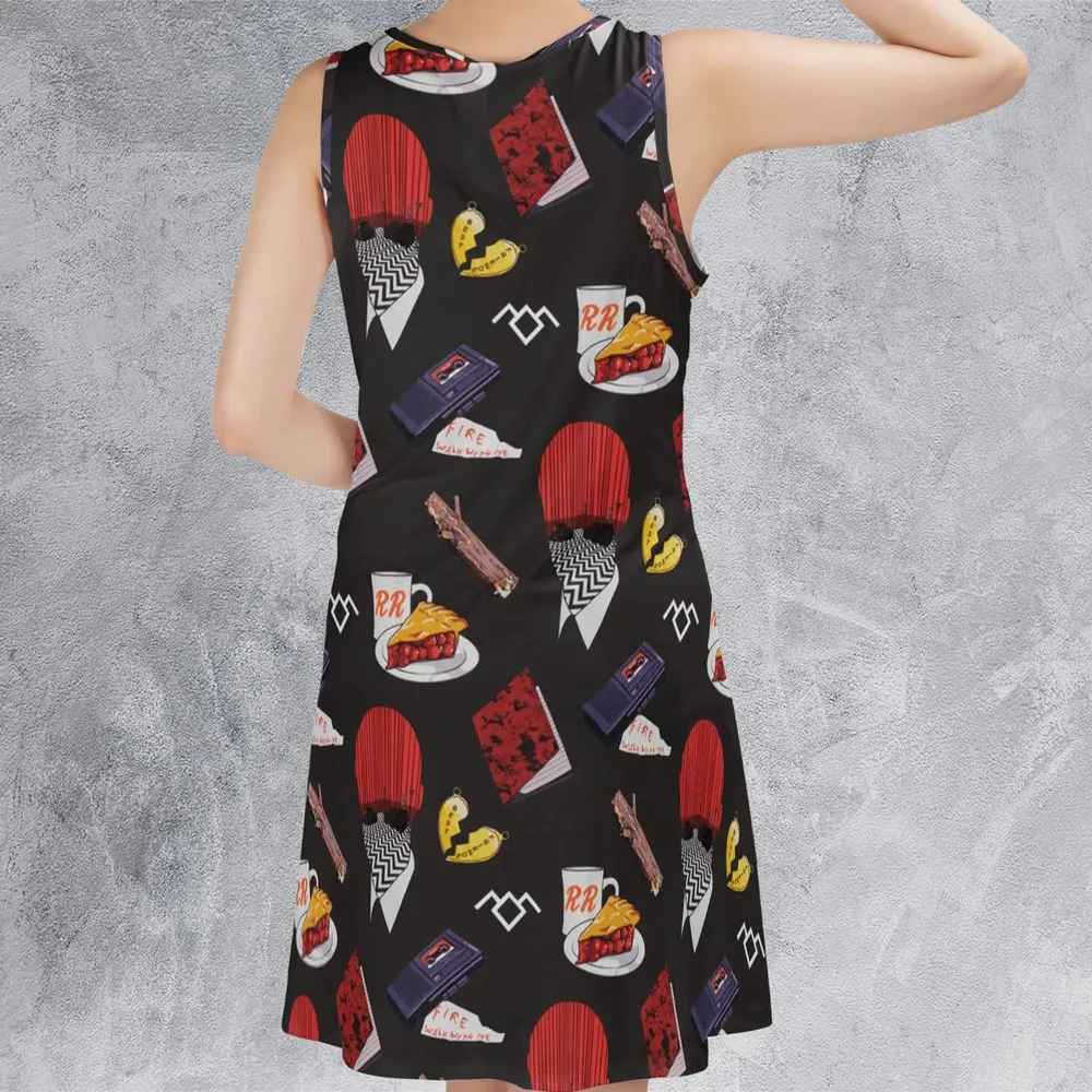 Twin Peaks Pattern Sleeveless Dress - 3