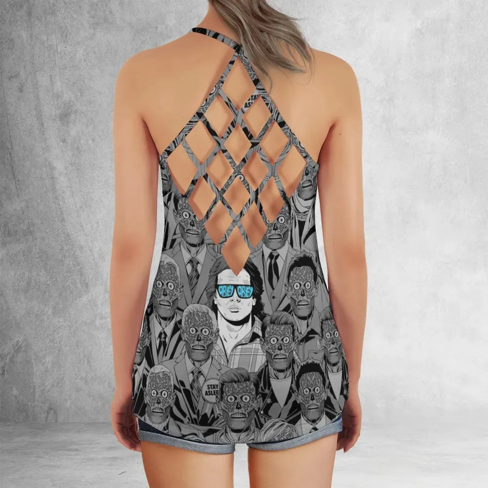 Obey Consume They Live Criss Cross Tank Top - 3