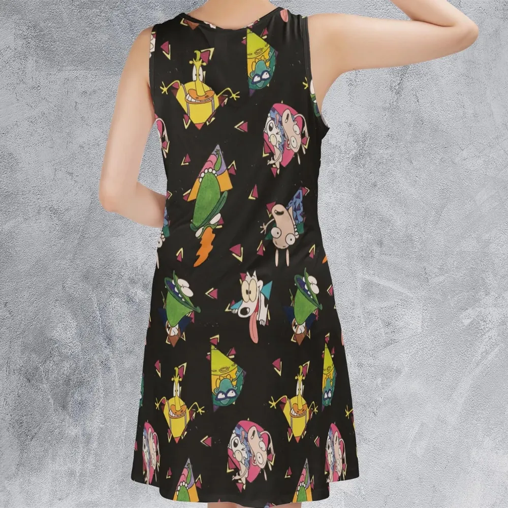 Rocko's Modern Life Pattern Sleeveless Dress - 3