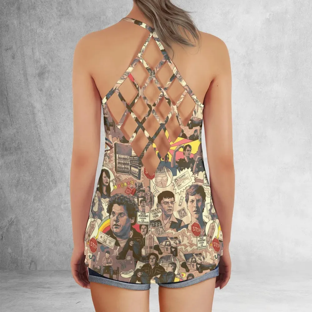 Retro Art Buddies Superbad Criss Cross Tank Top - 3