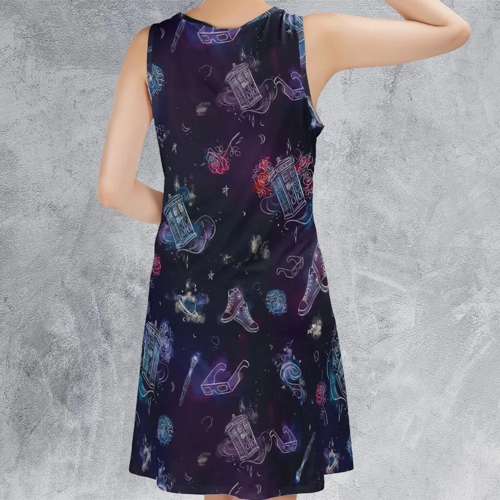 Tardis Doctor Who Seamless Sleeveless Dress - 3