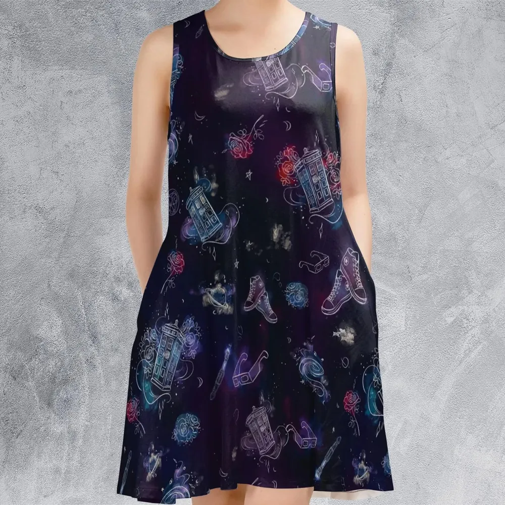 Tardis Doctor Who Seamless Sleeveless Dress - 2