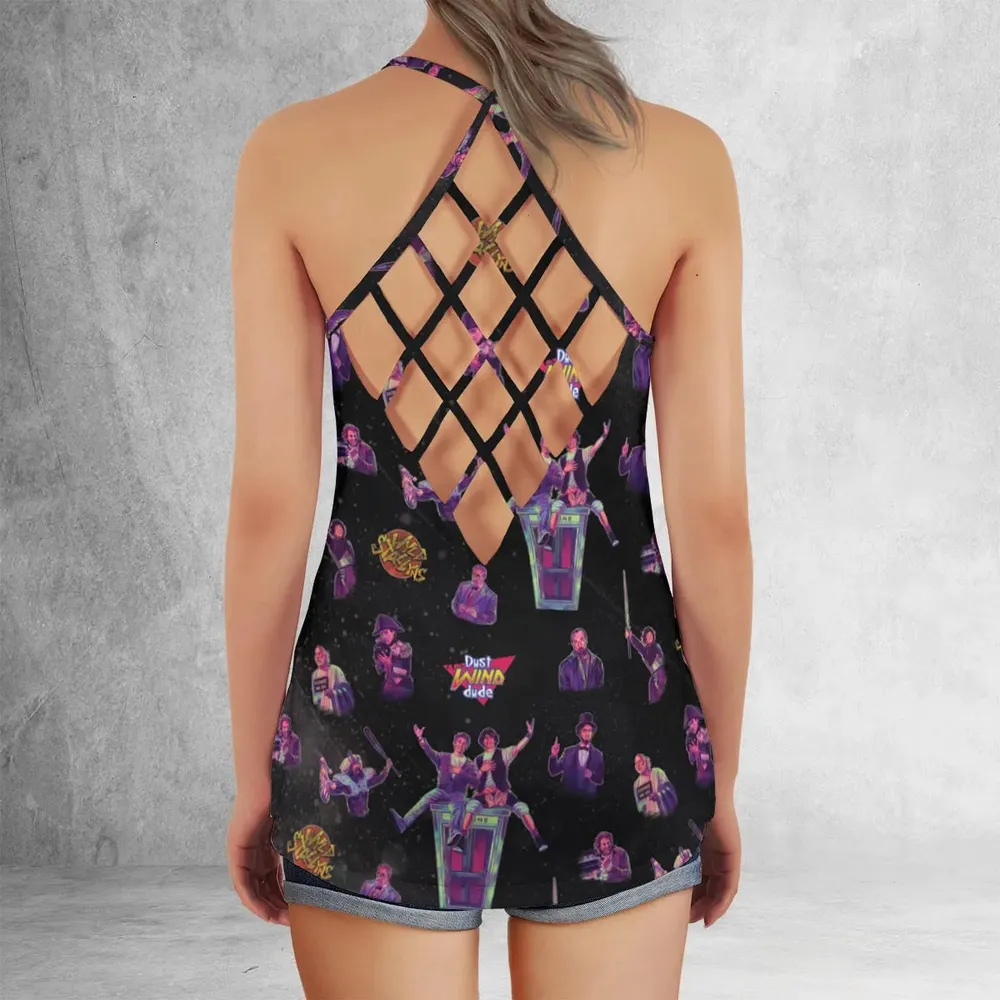 Wyld Stallyns Bill and Ted's Excellent Adventure Character Criss Cross Tank Top - 3