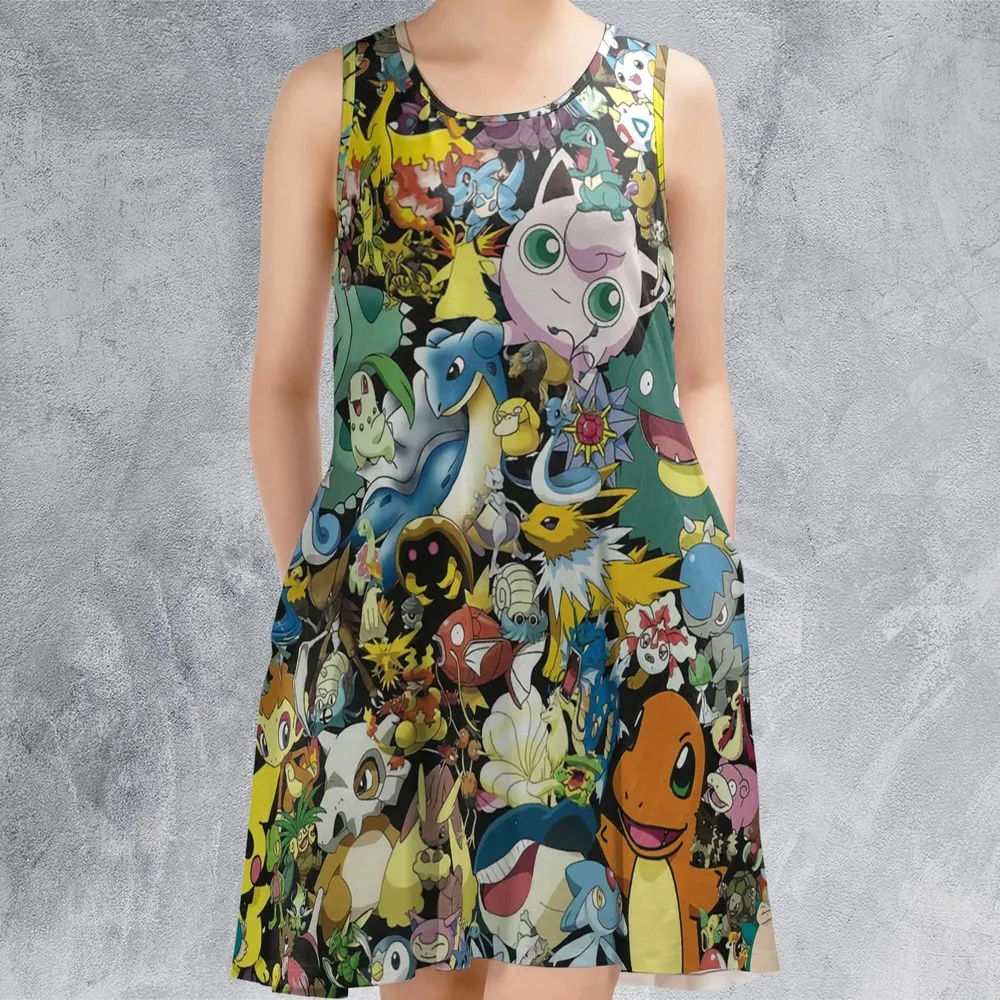 Gotta Catch 'em all Pokemon Sleeveless Dress - 2