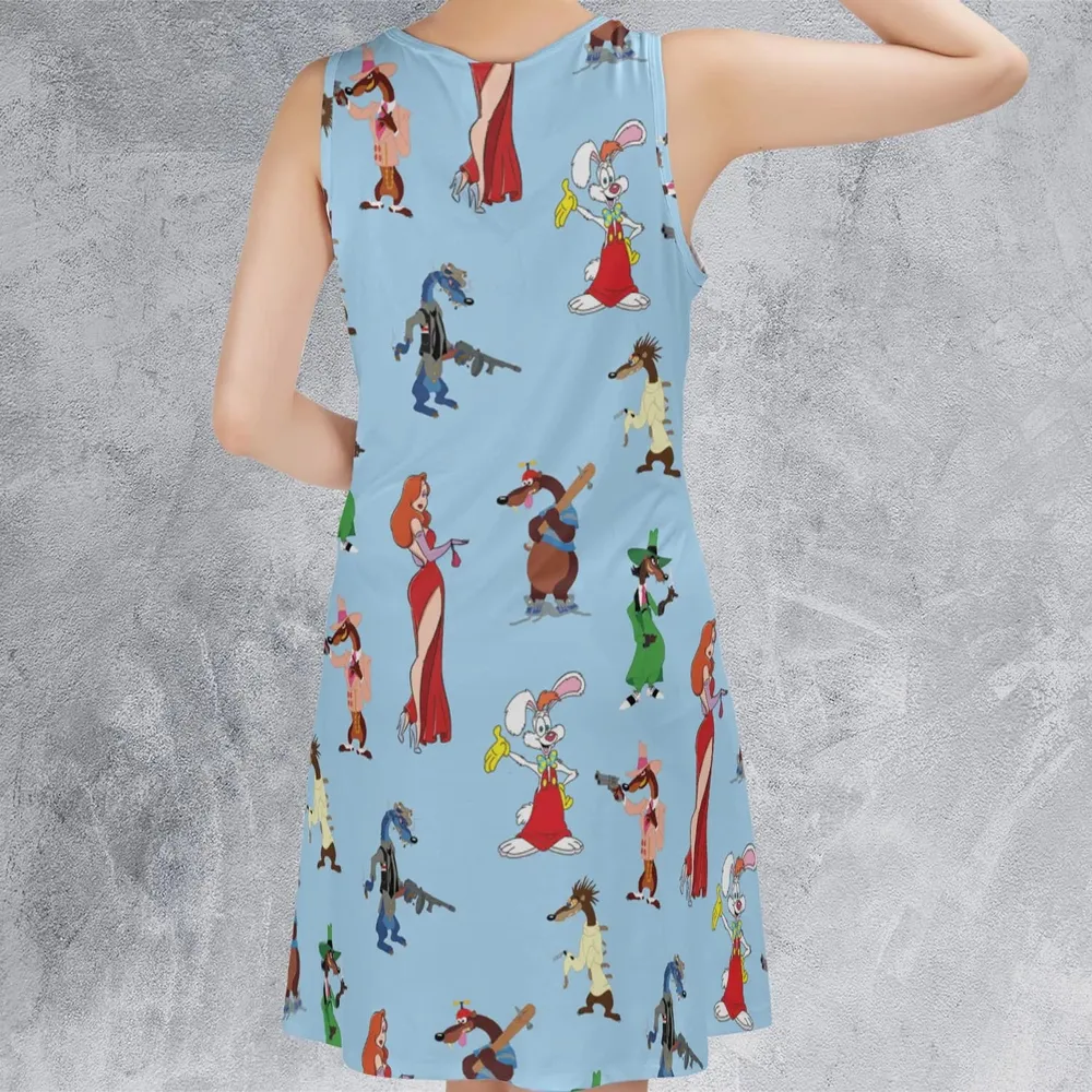 Roger Rabbit Jessica Rabbit The Weasels Who Framed Roger Rabbit Sleeveless Dress - 3