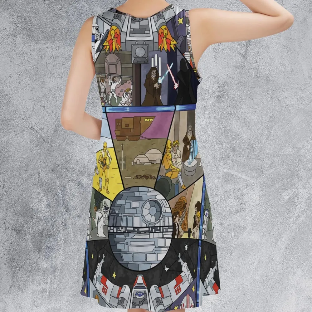 Stained Glass Star Wars Sleeveless Dress - 3