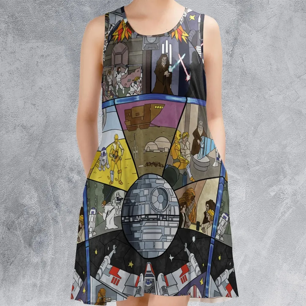 Stained Glass Star Wars Sleeveless Dress - 2