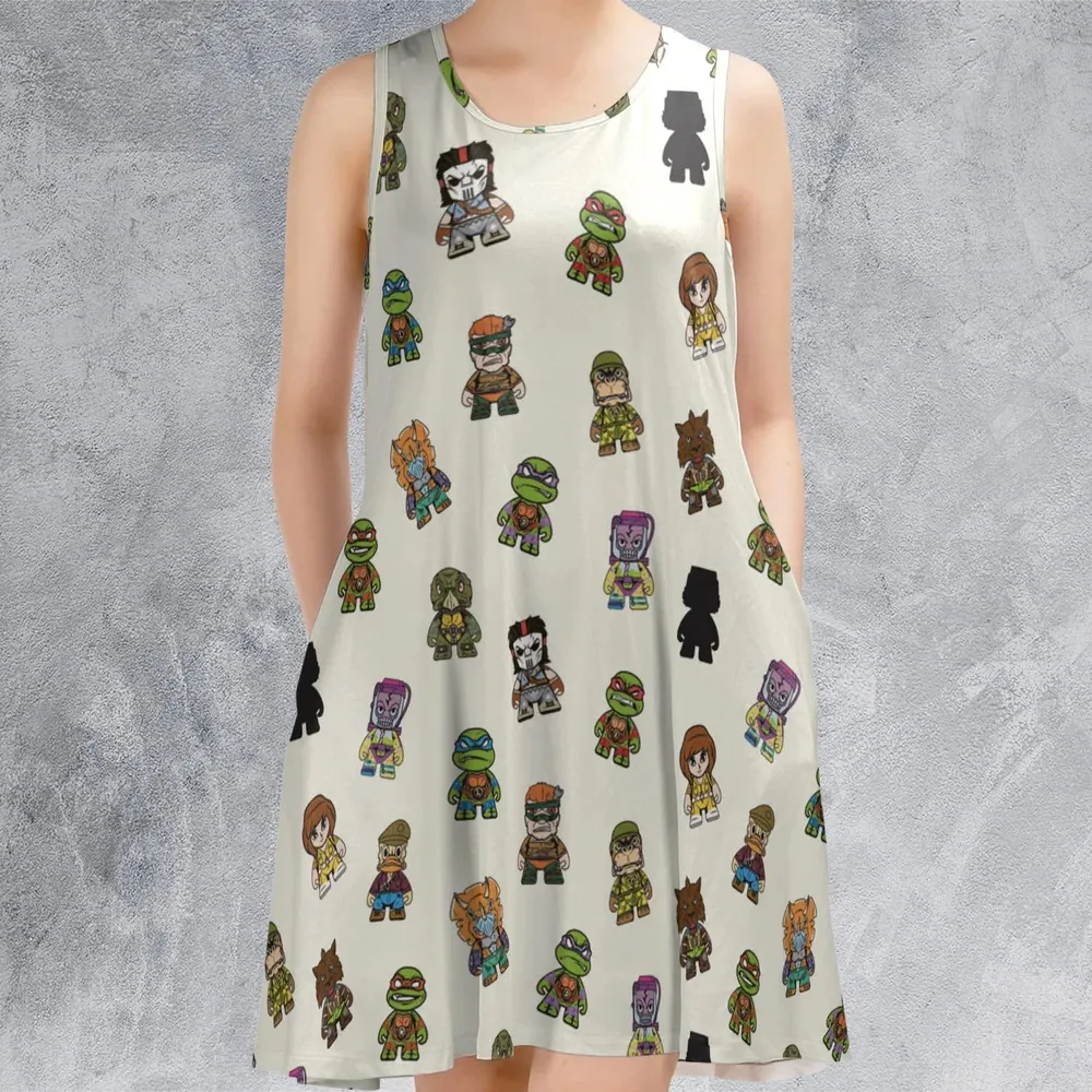 Teenage Mutant Ninja Turtles in Kidrobot style Sleeveless Dress - 2