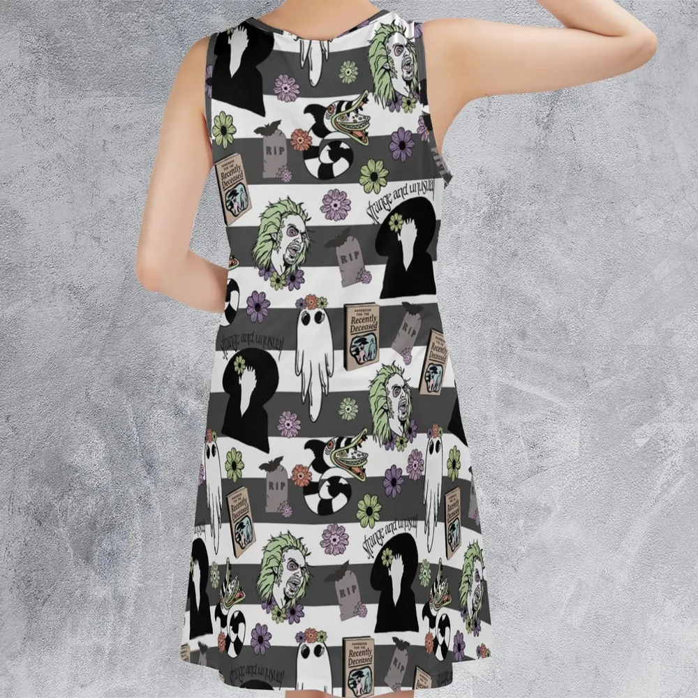 It's Showtime Halloween Beetlejuice Sleeveless Dress - 3