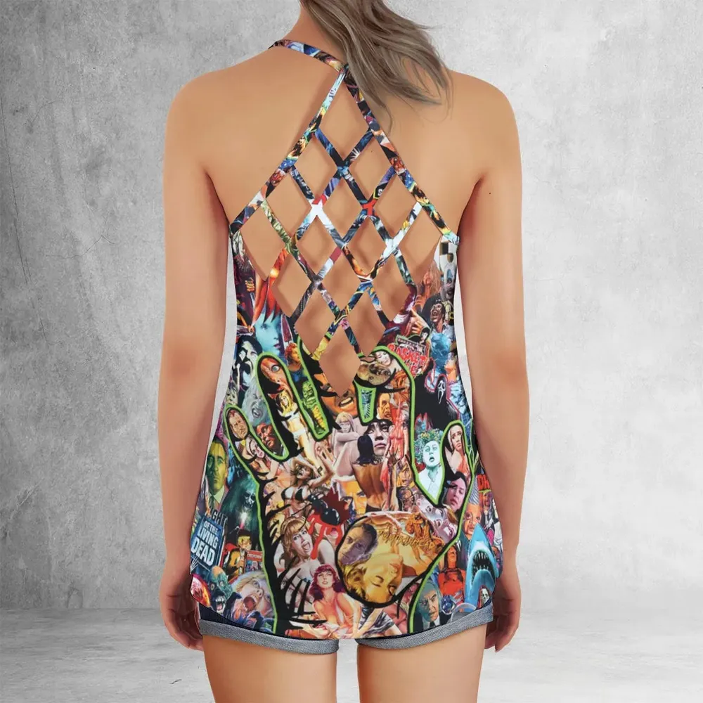 Horror My Love Criss Cross Tank Top - 3