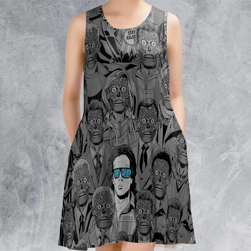 Obey Consume They Live Sleeveless Dress - 2