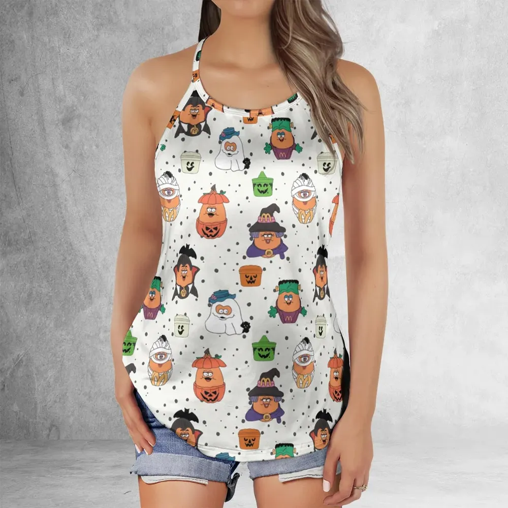 Memorable Friends McNugget Buddies Mcdonalds 1992 Criss Cross Tank Top - 2