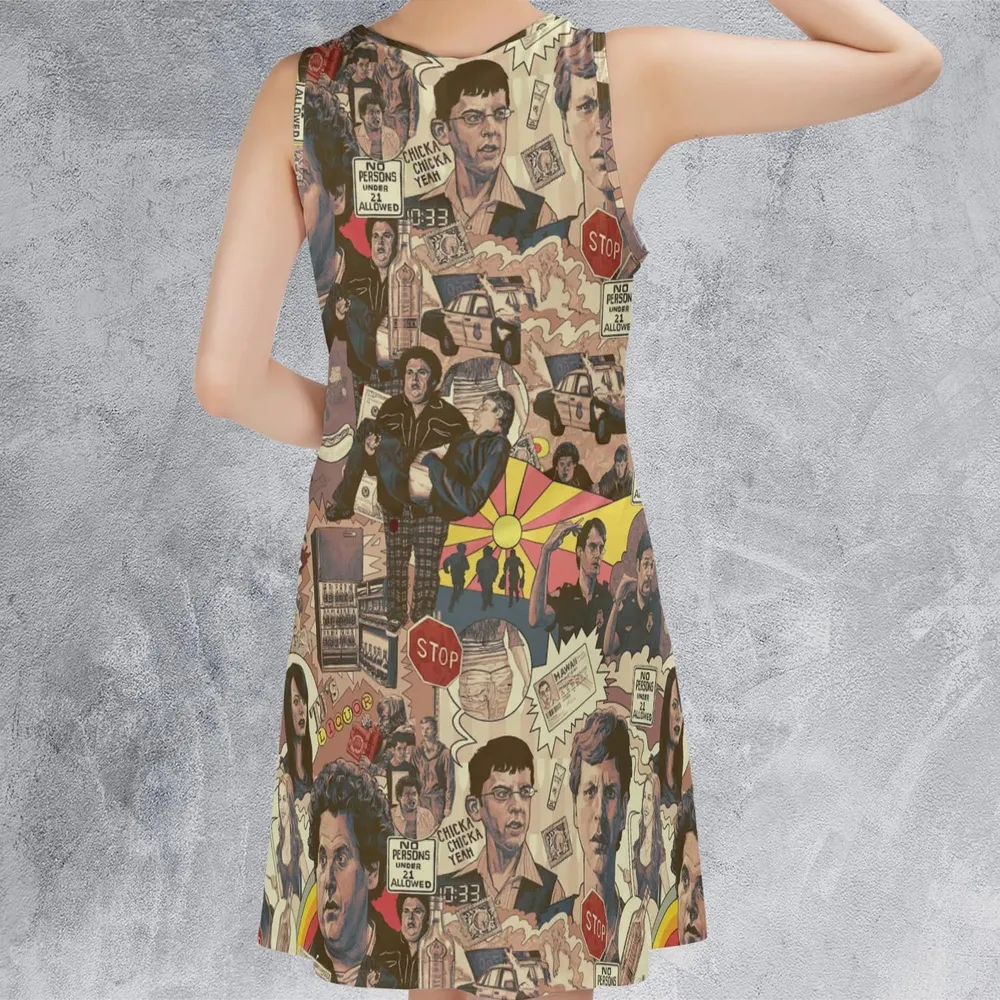 Retro Art Buddies Superbad Sleeveless Dress - 3