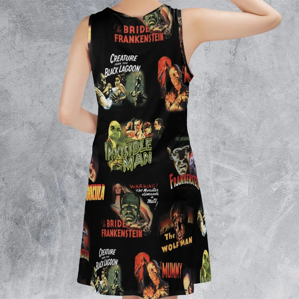 Teaming Monsters All Up Universal Monsters Sleeveless Dress - 3
