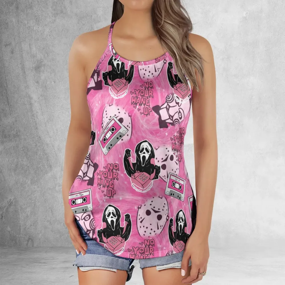 No Your Hang Up Mix Tape Criss Cross Tank Top - 2