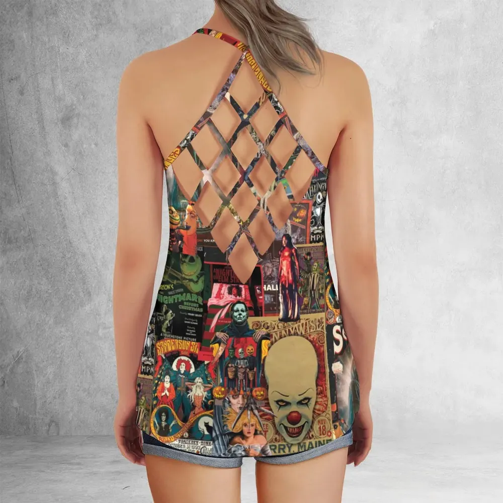 Vintage Scary Criss Cross Tank Top - 3