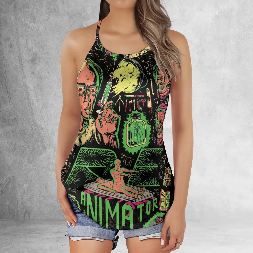 Herbert West–Reanimator Criss Cross Tank Top - 2