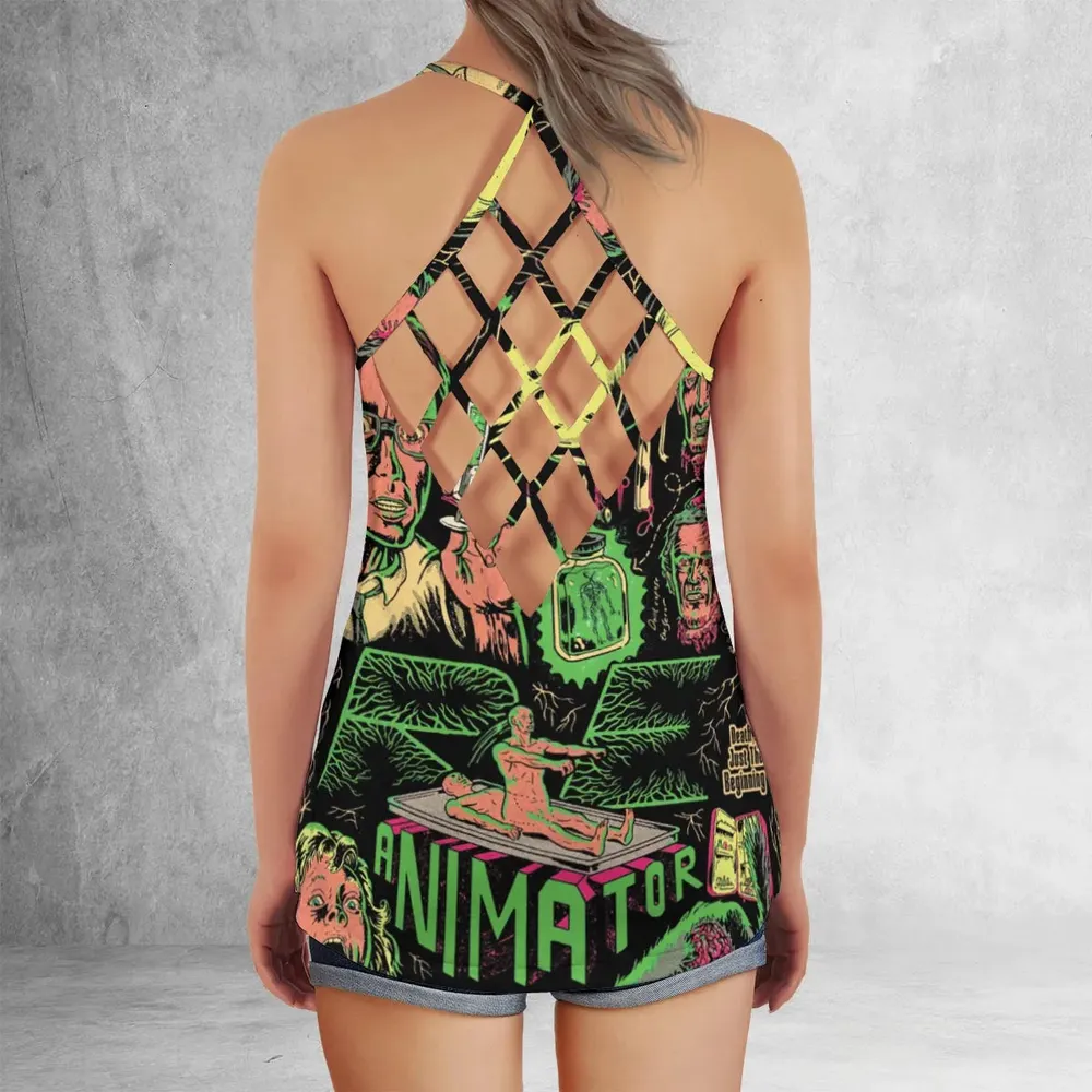 Herbert West–Reanimator Criss Cross Tank Top - 3