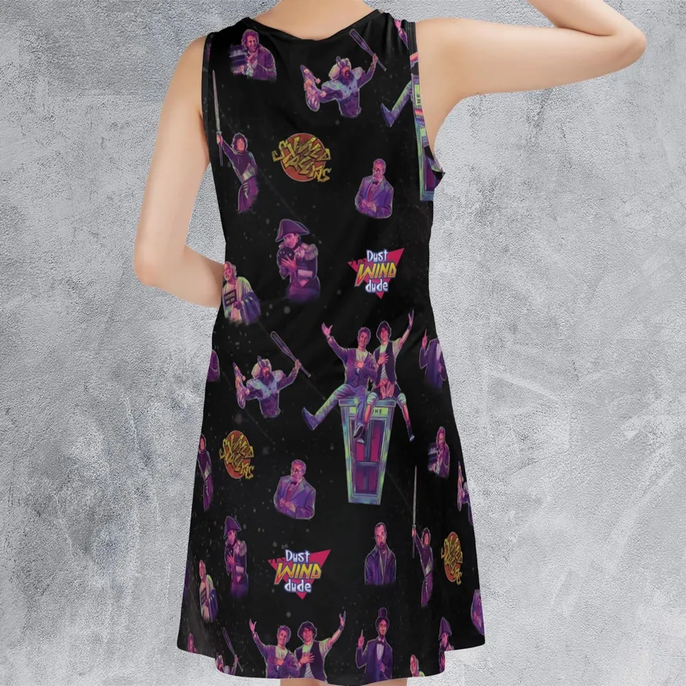 Wyld Stallyns Bill and Ted's Excellent Adventure Character Sleeveless Dress - 3