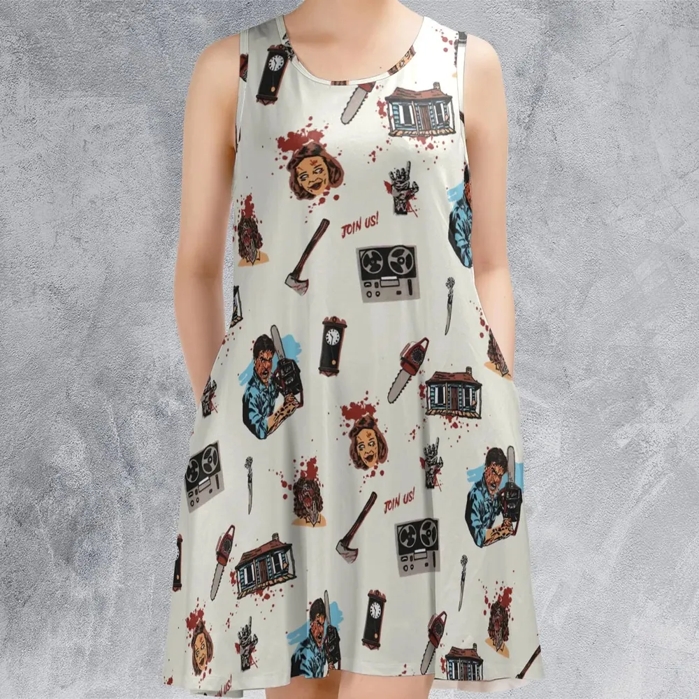 Supernatural Horror Evil Dead Halloween Sleeveless Dress - 2