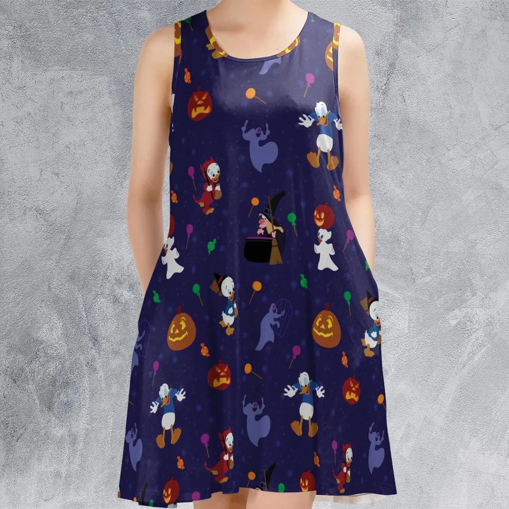 Spooky Month Halloween Sleeveless Dress - 2
