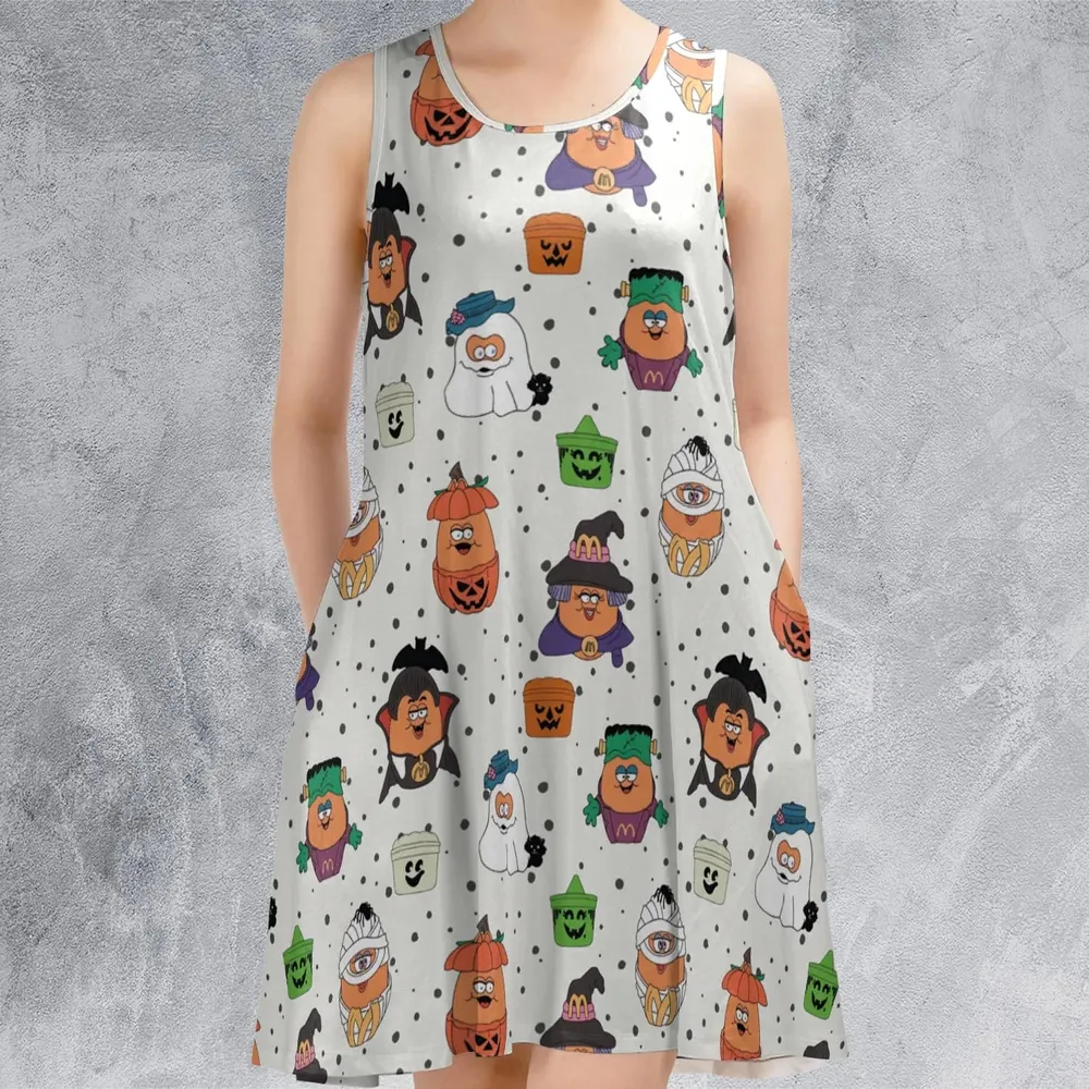 Memorable Friends McNugget Buddies Mcdonalds 1992 Sleeveless Dress - 2