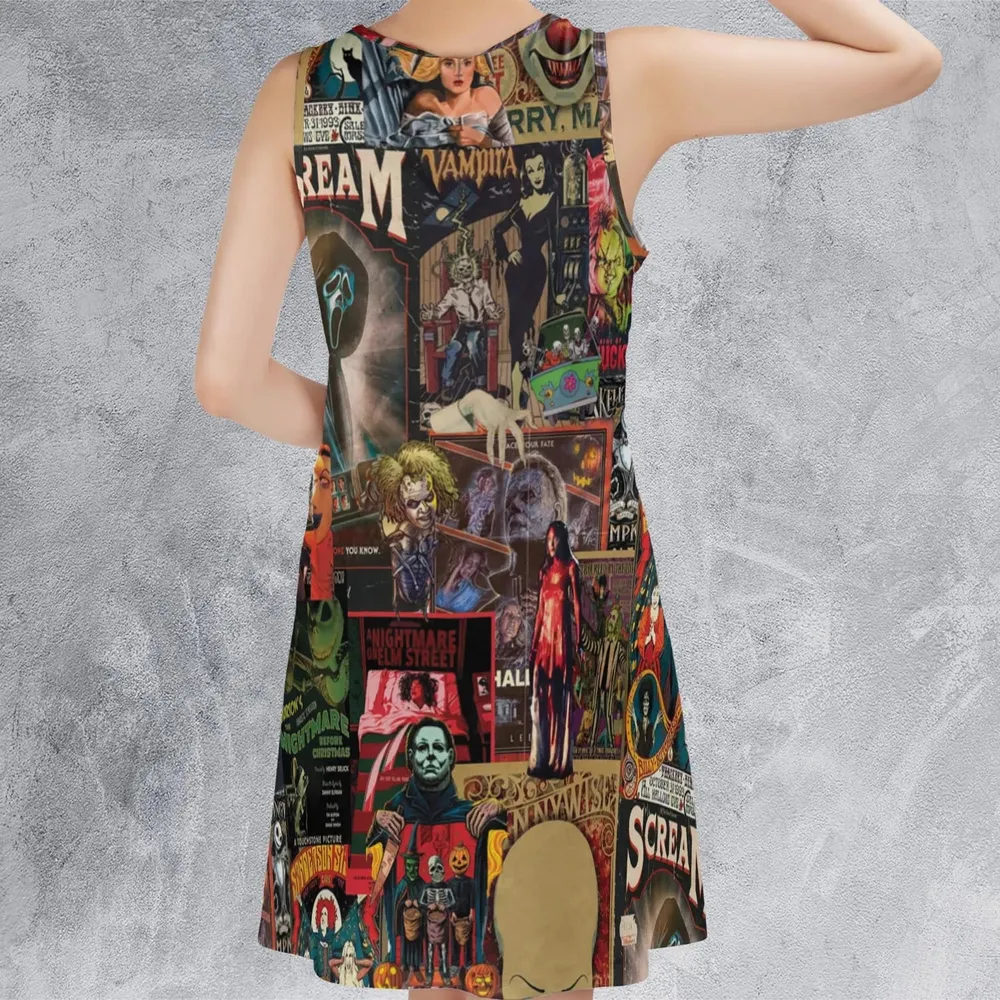 Vintage Scary Sleeveless Dress - 3