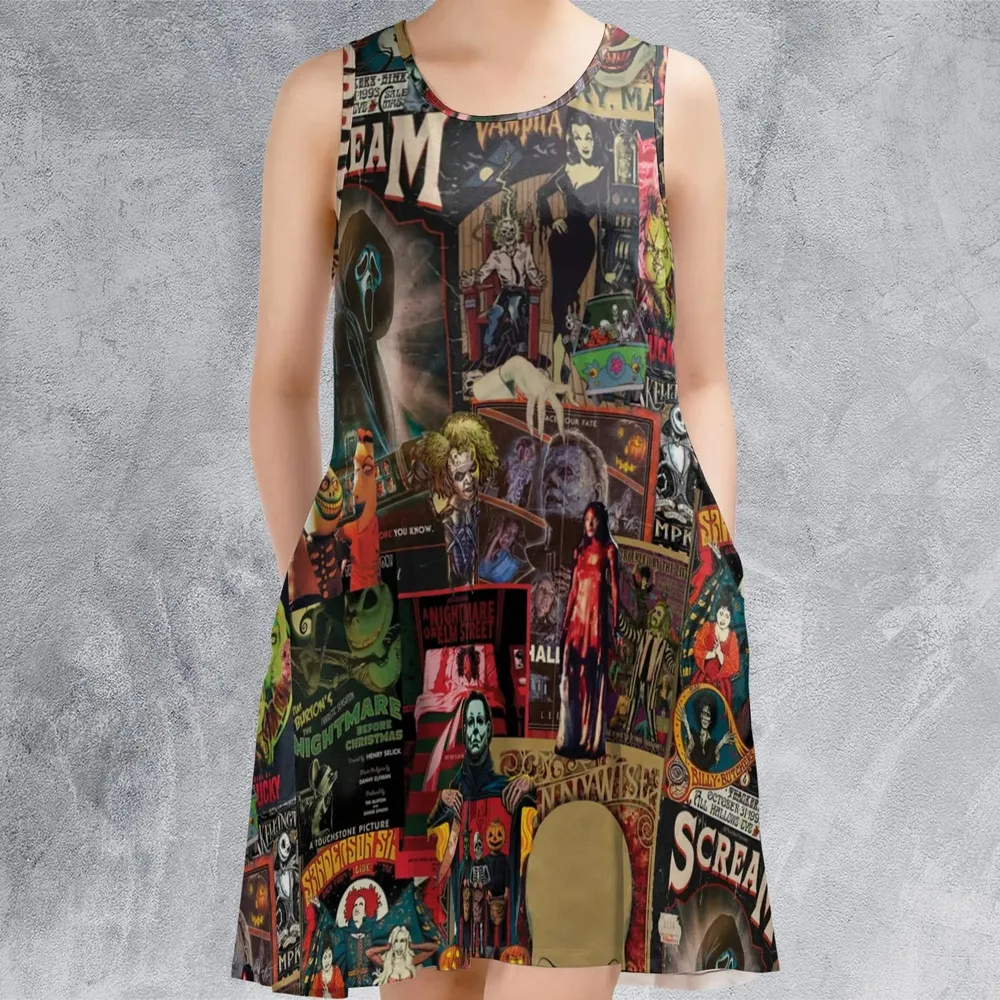 Vintage Scary Sleeveless Dress - 2