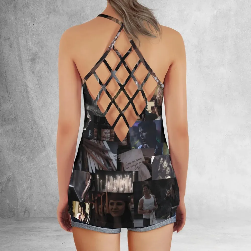 Memorable Vampire Moments The Vampire Diary Criss Cross Tank Top - 3