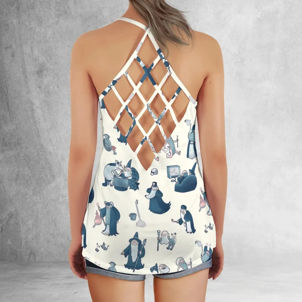 Shared Flat For Wizards Criss Cross Tank Top - 3