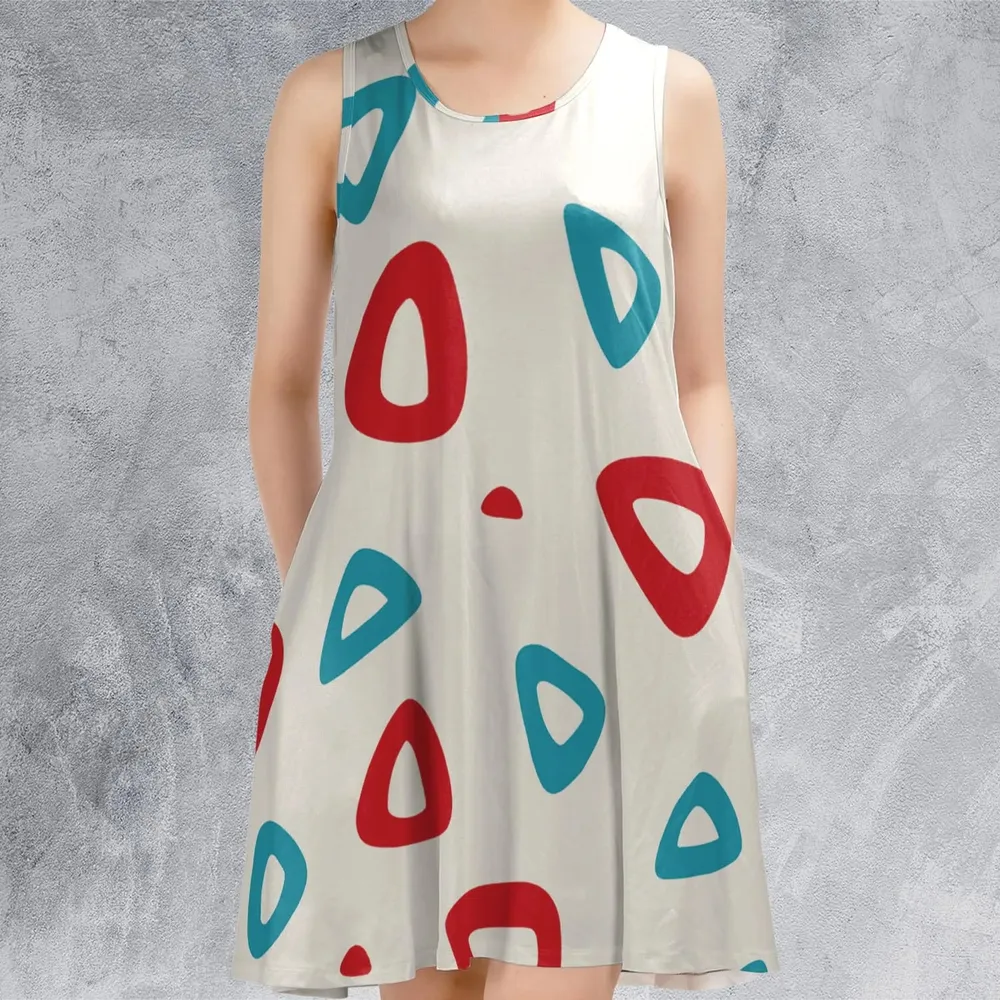 Togepi Pattern Pokemon Sleeveless Dress - 2