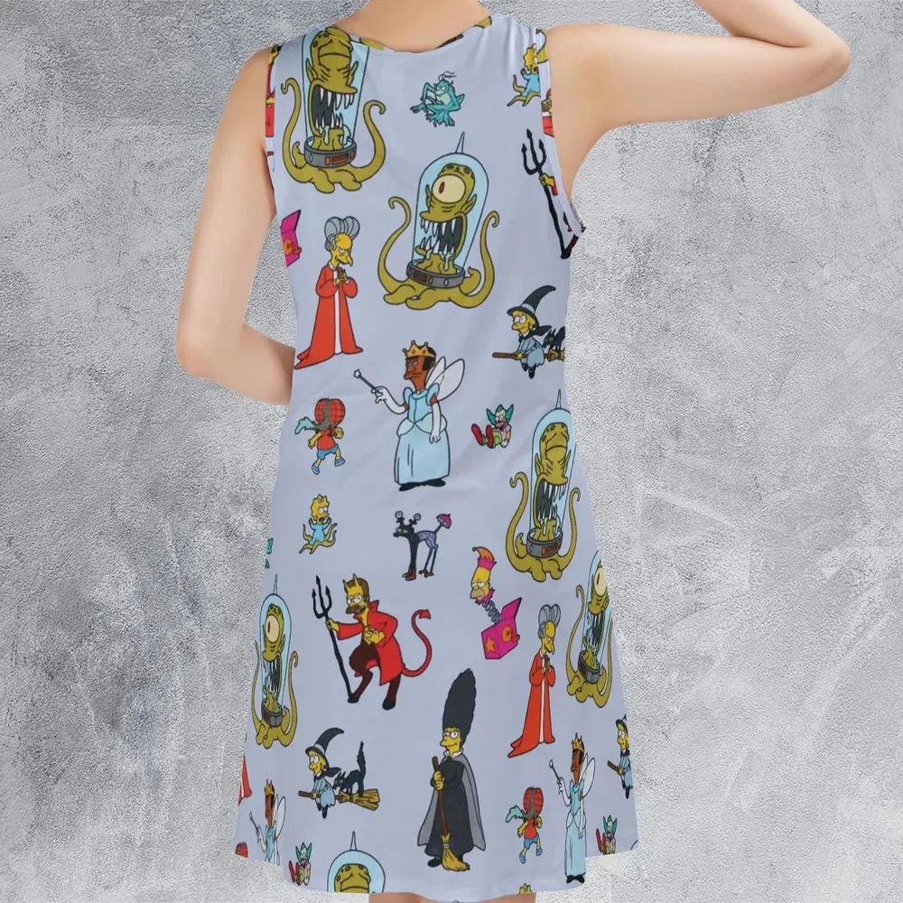 Halloween Costume The Simpsons Sleeveless Dress - 3