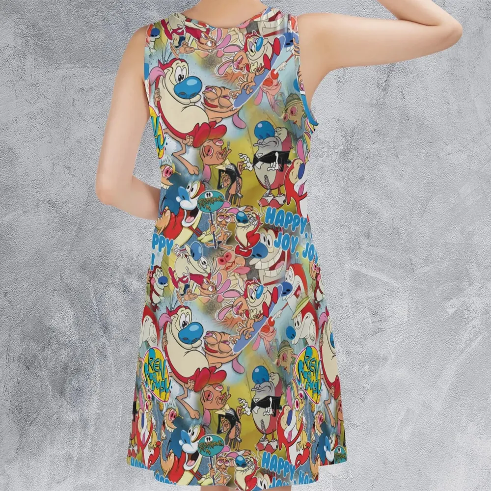 The Ren and Stimpy Show Sleeveless Dress - 3