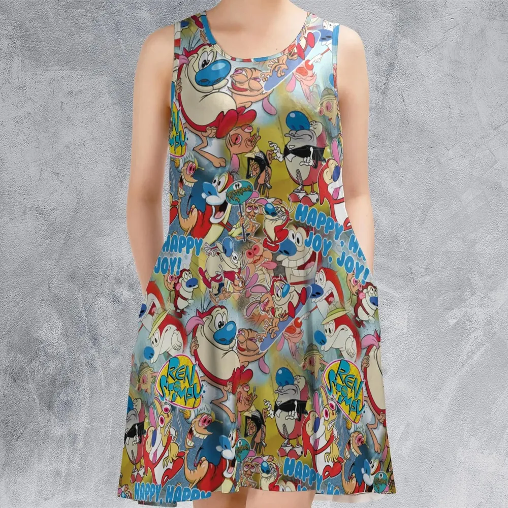 The Ren and Stimpy Show Sleeveless Dress - 2