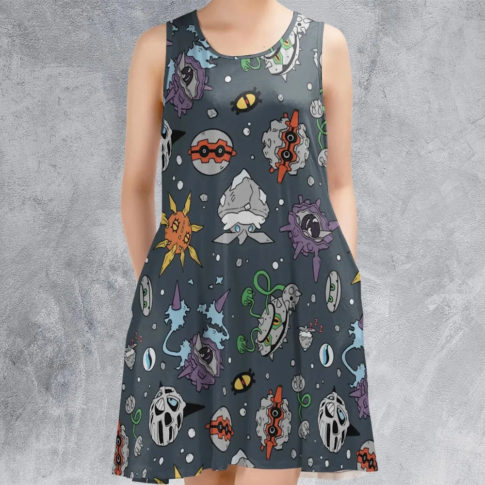 Rock Type Pokemon Sleeveless Dress - 2