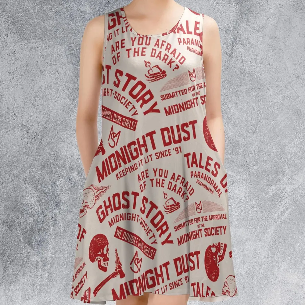 Midnight Dust Are You Afraid Of Dark Sleeveless Dress - 2