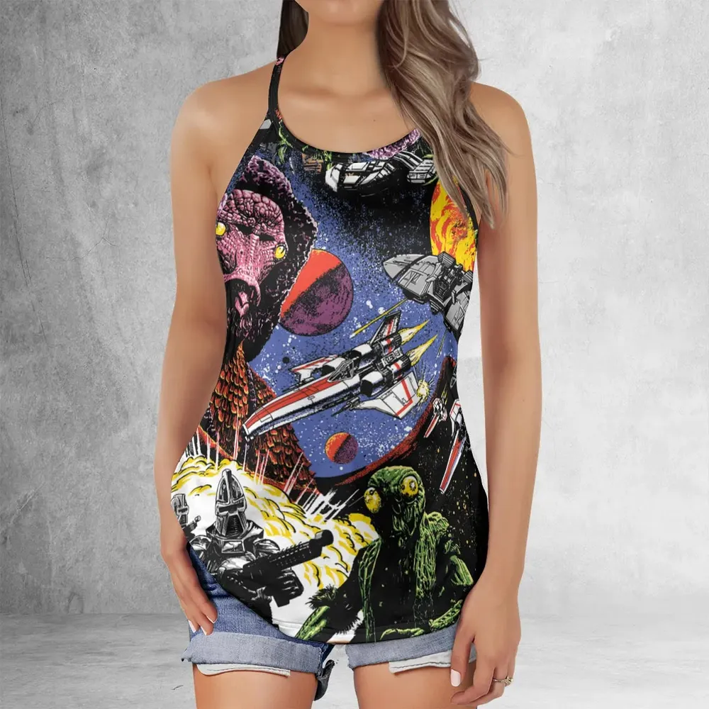 Galactic War Battlestar Galactica Criss Cross Tank Top - 2