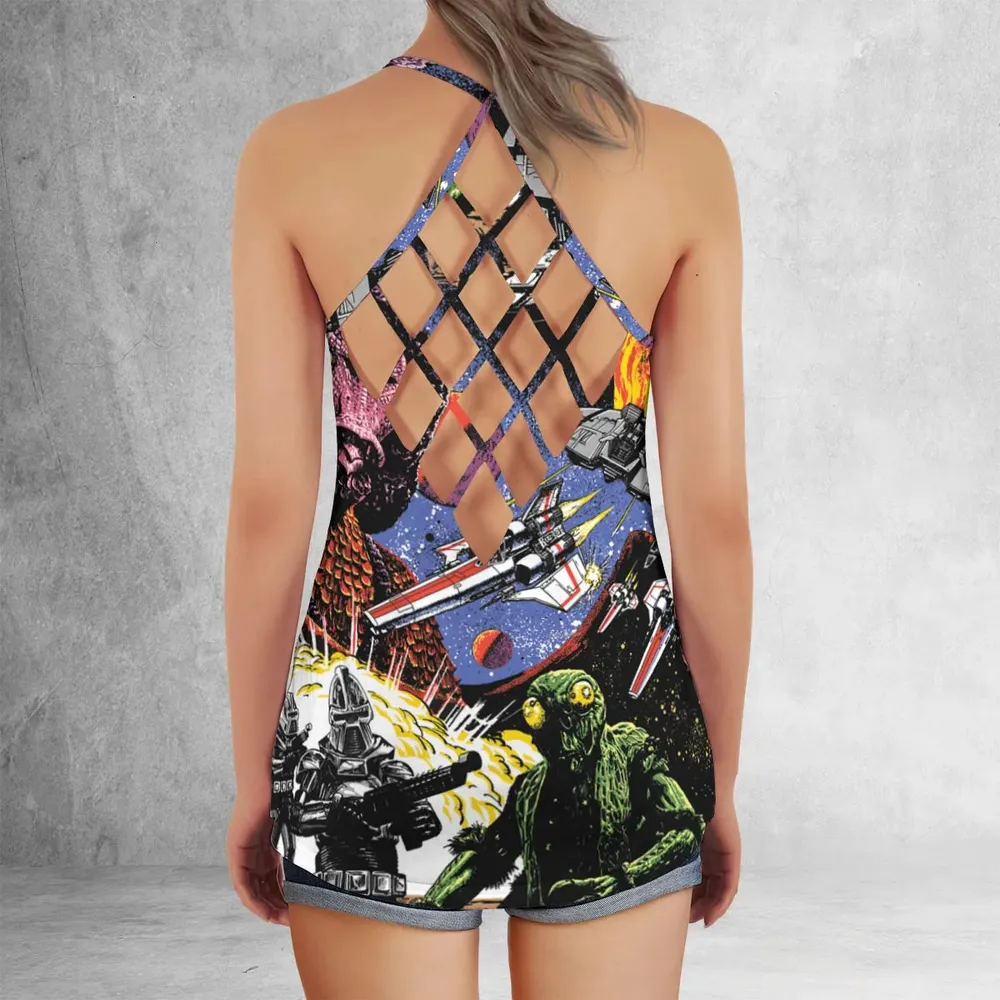 Galactic War Battlestar Galactica Criss Cross Tank Top - 3
