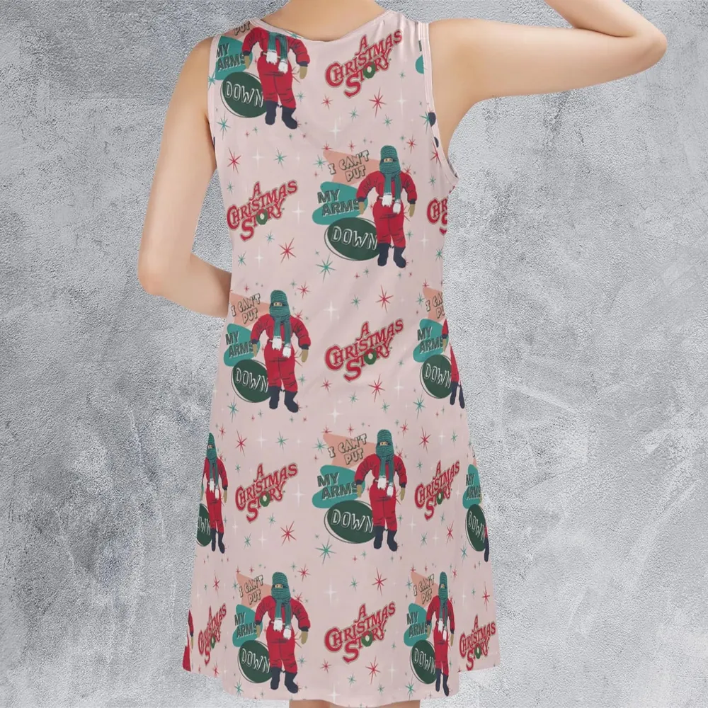 I Can't Put My Arms Down A Christmas Story Sleeveless Dress - 3