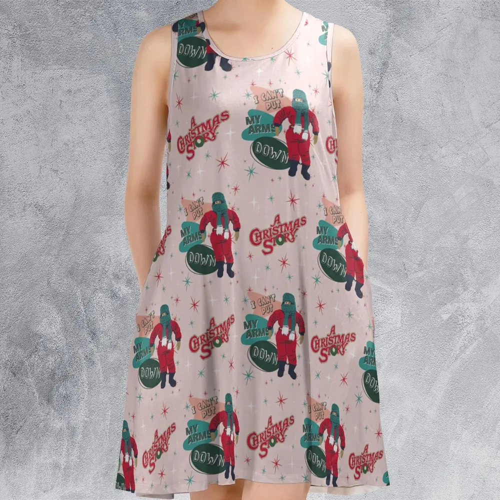 I Can't Put My Arms Down A Christmas Story Sleeveless Dress - 2