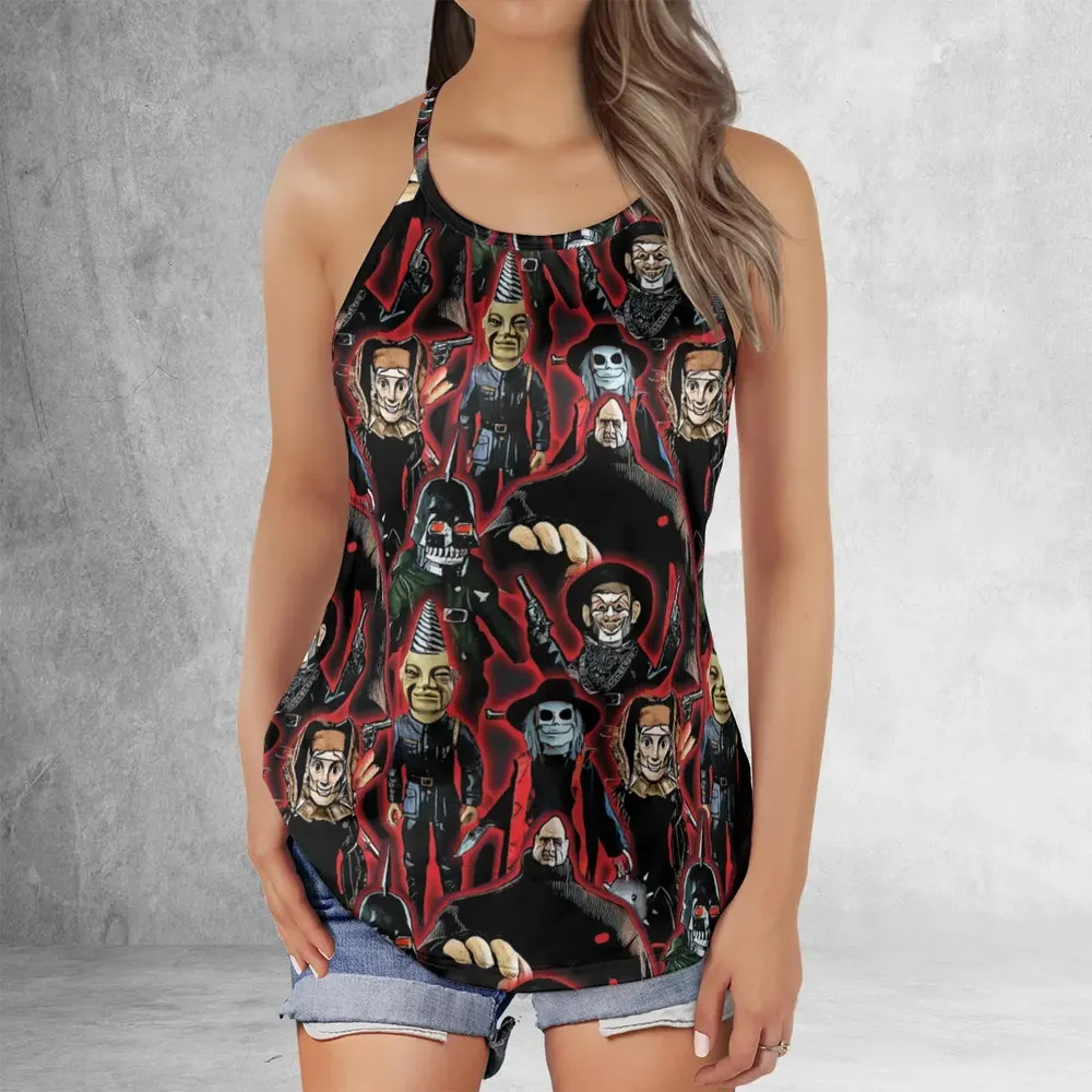 Puppet Master Collage Criss Cross Tank Top - 2