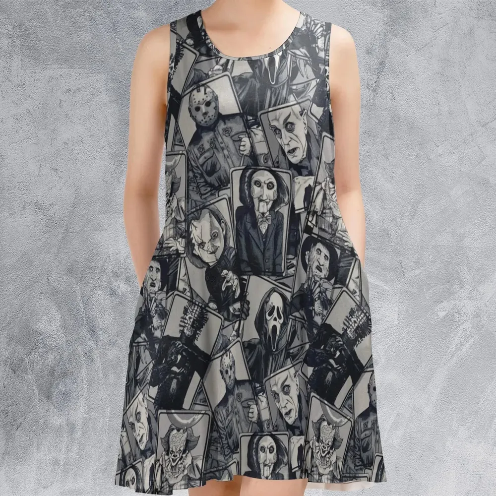 Halloween Horror Villains Sleeveless Dress - 2