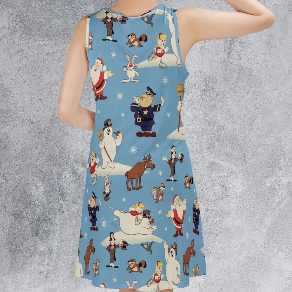 Frosty the Snowman Christmas Characters Sleeveless Dress - 3