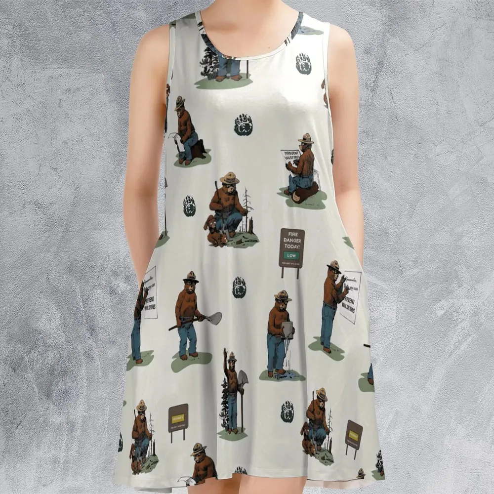 Smokey The Bear Sleeveless Dress - 2