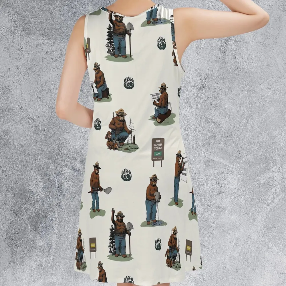 Smokey The Bear Sleeveless Dress - 3