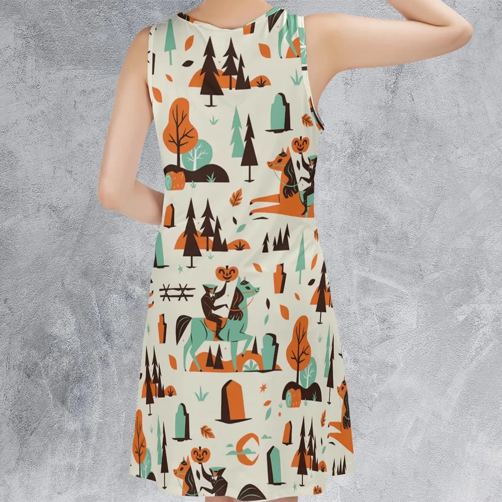 Halloween folklore The Headless Horseman Sleeveless Dress - 3