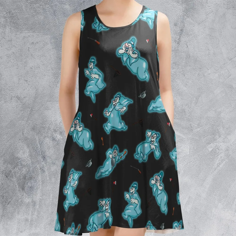 Classic Animated Cartoon Lonesome Ghosts Sleeveless Dress - 2