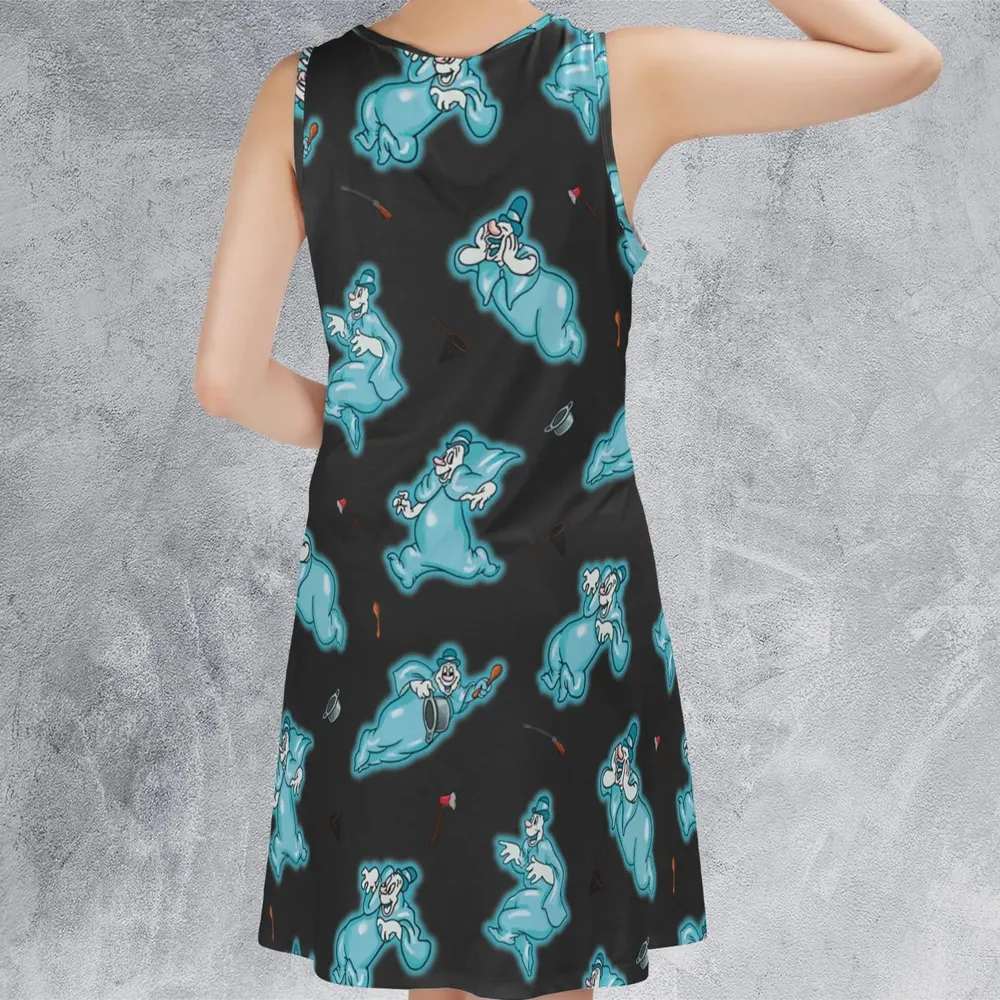 Classic Animated Cartoon Lonesome Ghosts Sleeveless Dress - 3